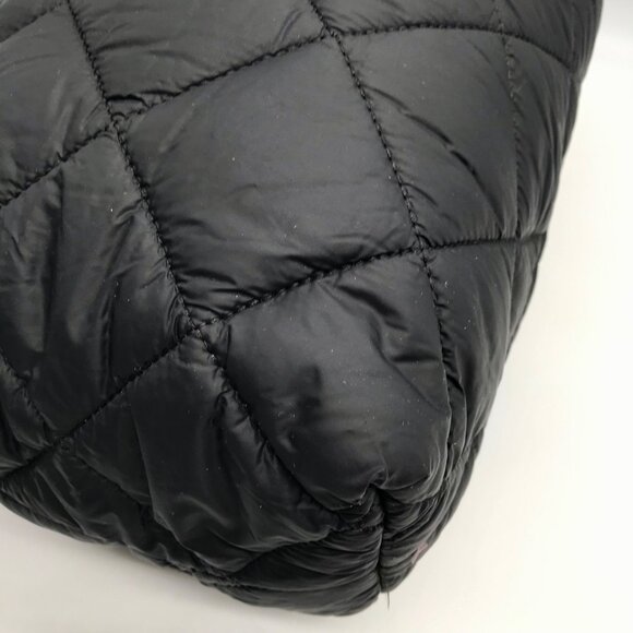 Anne Klein Black Nylon Quilted Puffed Tote Bag - Picture 9 of 11